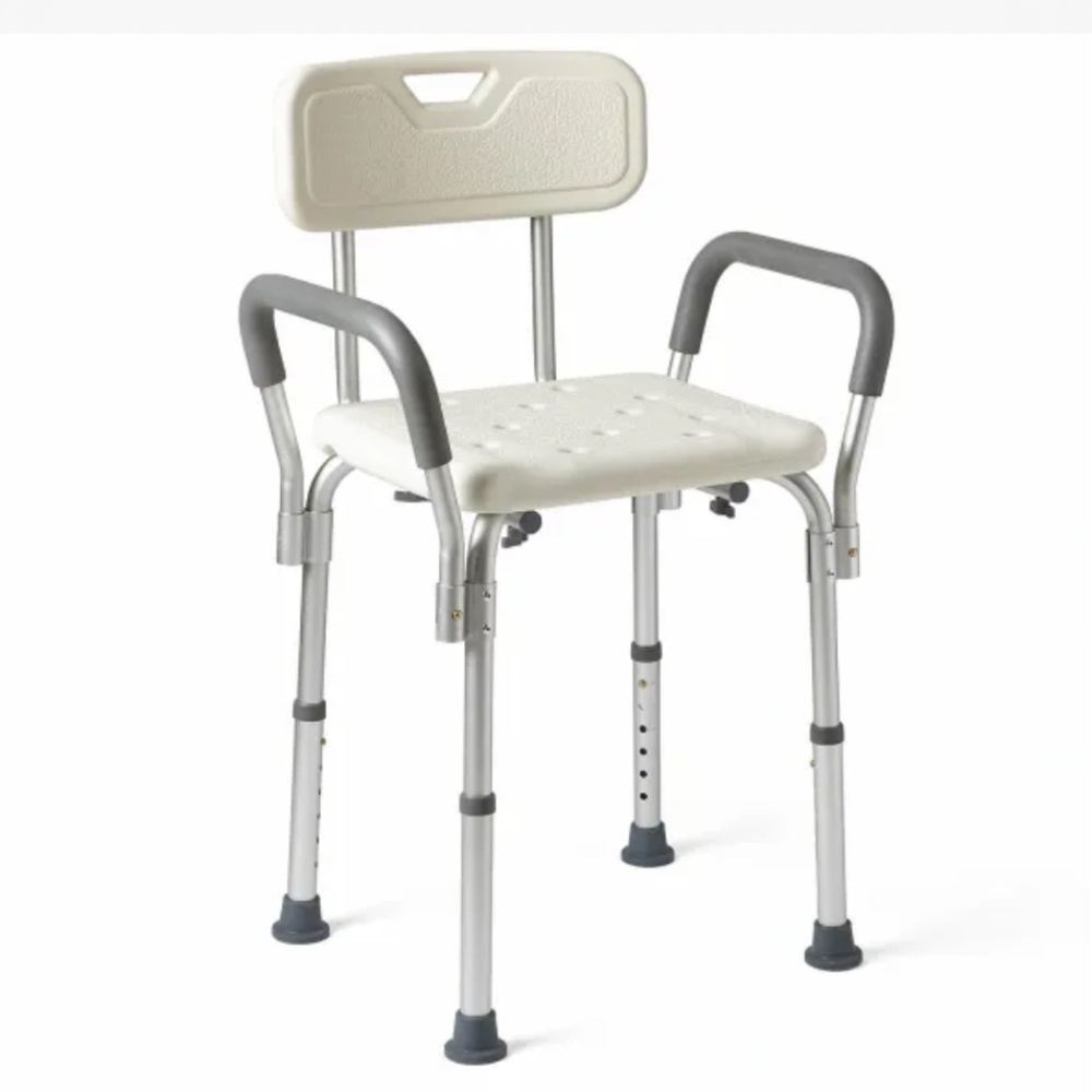 Medline bath bench with back and arms